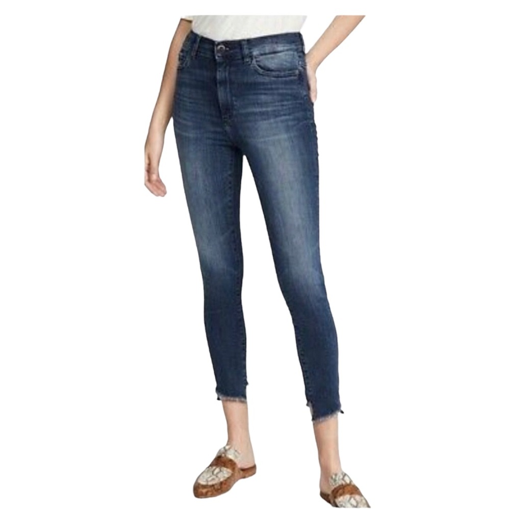 DL1961 x Marianna Hewitt Farrow Crop High Rise Skinny Jeans in Pomona Wash